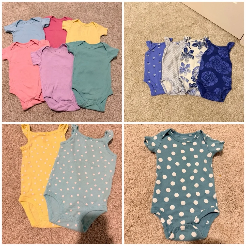 6M, 6-9M, 9M baby girl onesie bundle - Picture 1 of 10